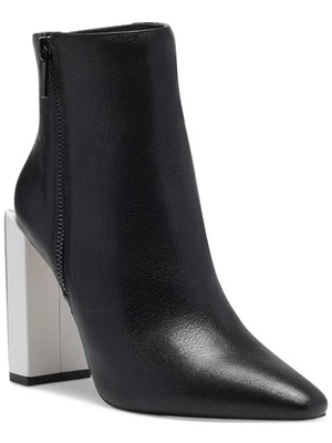 JESSICA SIMPSON Womens Black Contrast Heel Timea Block Heel Leather Booties 7 M - Image 1 of 4