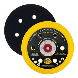 Pro Serie 6" Hook & Loop DA Schleifer Stützplatte Pad, 6 Loch Muster Dustles... - Bild 1 von 5