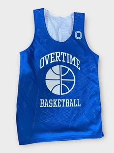 Overtime Basketball Jersey Men’s Small White Blue Reversible Hoopers Game NEW - Picture 1 of 6