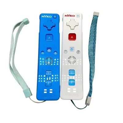 Nyko  Wiimote Remote Controller For Nintendo Wii White Blue - Image 1 of 3