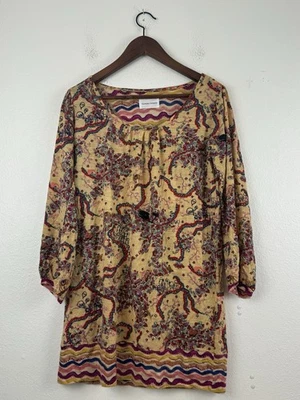 VESTIDO TÚNICA ESTAMPADO TSUMORI CHISATO CON DETALLES PURPURINA TALLA 2 LANA JAPÓN Foto 1 de 4