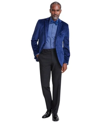 Alfani мужской Slim fit бархата Sport пальто Blazer 42 R темно-синий твердый - Изображение 1 из 2