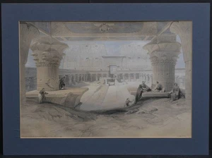 David Roberts, View From Under Temple Edfu, EGYPT original Lithograph, 1847 - Picture 1 of 3