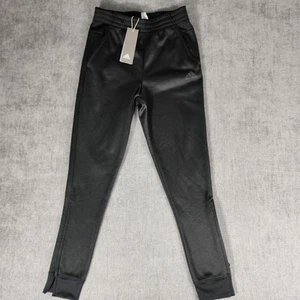 Adidas Mens Black TI FLC Jogger Pants Sports Slim Running Asian Small Drawstring - Picture 1 of 11