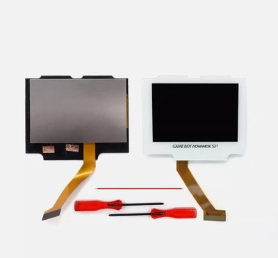 Drop In GBA SP 3" IPS V5 LCD White Laminated Screen Backlight Kit HISPEEDIDO - Image 1 of 4