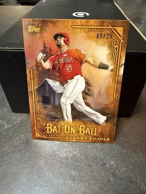 2025 Topps X Bob Ross la alegría del béisbol - Bate sobre pelota Albert Pujols #BOB-5... Foto 1 de 2