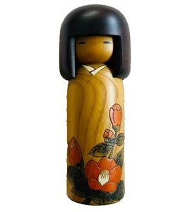 Kokeshi wooden doll Traditional Artist Handmade Cute Usaburo export from JAPAN - Picture 1 of 18