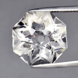 💎 15,55ct 15,8x15,8mm VVS Achteck natürlicher heller Rauchquarz - Brasilien Edelstein - Bild 1 von 4