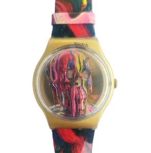 Nuevo Swatch WE'REALLGONNADIE (FORRON) SUOZ115 2011 Especiales Raro Cuarzo Suizo - Imagen 1 de 9