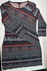 BCBGMAXAZRIA Vestito Donna Piccolo 32” Lunghezza Multicolore Mezza Manica Verena - Foto 1 di 8