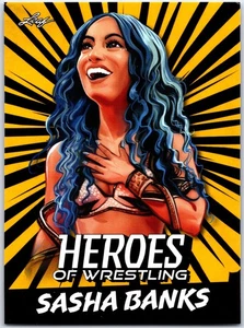 2023 Leaf Heroes of Wrestling #B-8 Sasha Banks Gold - Picture 1 of 2