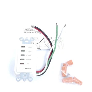 Woods 15-Amp 2-4-8-12 Hour In-Wall Countdown Digital Timer Switch, White - Picture 1 of 6