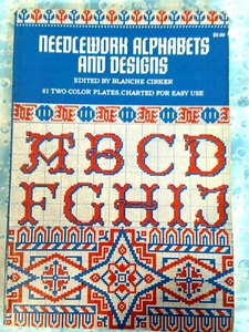 Dover NEEDLEWORK ALPHABETS DESIGNS soft book 1975 82 Color Plates Blanche Cirker - Picture 1 of 6