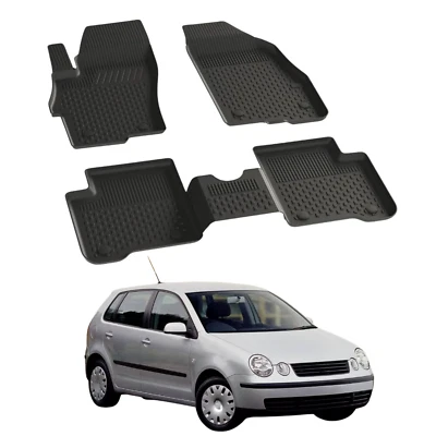 Alfombrillas para Volkswagen Polo 2002-2009 | Alfombrilla Premium Negra  Foto 1 de 4