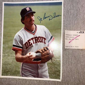 Detroit Tiger Glenn Wilson handsigniertes / signed Photo ~ 29. Januar 1983 - Bild 1 von 3