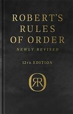 Robert's Rules of Order Newly Revised, Deluxe 12th edition by Daniel Honemann, Shmuel Gerber, Henry Robert Robert, Thomas Balch, Daniel Seabold (Hardcover, 2020)