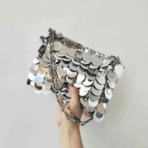 Sequins Handbags Silver Bag Women Small Tote Bag Bling Bling Fashion Lady Buc... - Picture 1 of 14
