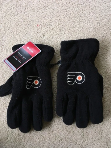 Philadelphia Flyers Reebok Black Fleece Gloves S NWT Cover