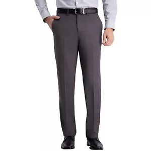 Haggar Men's Performance Comfort Stretch Flat Front Dress Pant, Straight Fit - Picture 1 of 1