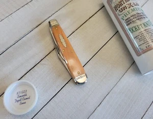 Great Eastern Cutlery #87 English Jack Smooth Dyed Camel Bone Northfield GEC - Picture 1 of 7