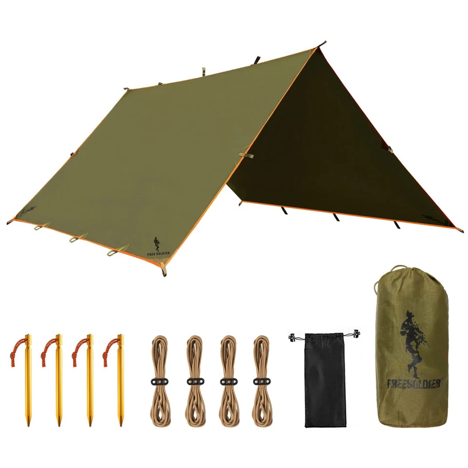 Soldier Waterproof Portable Tarp Multifunctional Outdoor Camping Traveling