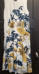 Chicos Tie-Back Floral Trapeze Dress Style 570349794-Size M-Free shipping - Picture 1 of 2