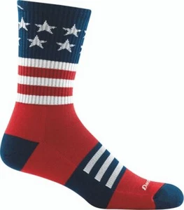 Darn Tough 1976 Men's Captain Stripe Micro Crew Lightweight Hiking Sock Cushion - Picture 1 of 3
