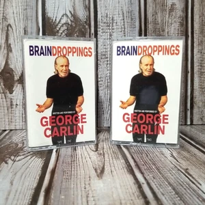 George Carlin - Brain Droppings (Cassette, 2000) Tapes 1 and 2 HighBridge Comedy - Picture 1 of 11