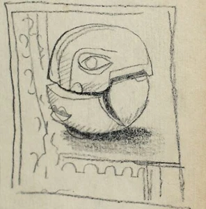 Vintage Kubistische Surrealistische Bleistiftzeichnung - Bild 1 von 16