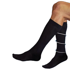 Knee High Compression Socks Mens 15-20 mmHg Work Running Travel Flight Socks Men - Picture 1 of 3