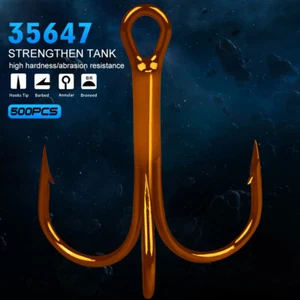 Gancho de pesca marrón afilado 100 un. ganchos agudos curva redonda tamaño 2# 4# 6# 8# 10# - Imagen 1 de 13