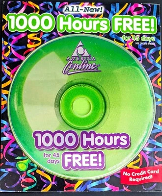RARE America Online Collectible Program Disc, Vintage AOL CD, v6.0 GREEN BALLOON - Image 1 of 2