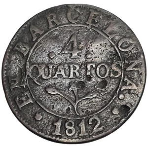 ESPAÑA. JOSE NAPOLEON. 4 QUARTOS. 1812. BARCELONA. - Imagen 1 de 2