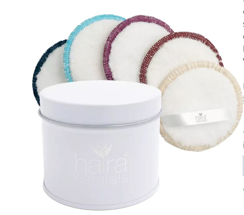 Ha-Ra Naturals Dose mit 5 Augen-Abschminkpads NEU