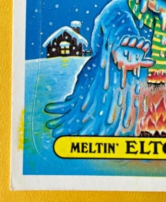 1986 Topps OS4 4th Garbage Pail Kids 158a MELTIN ELTON Card YELLOW SNOW ERROR - Image 1 of 3