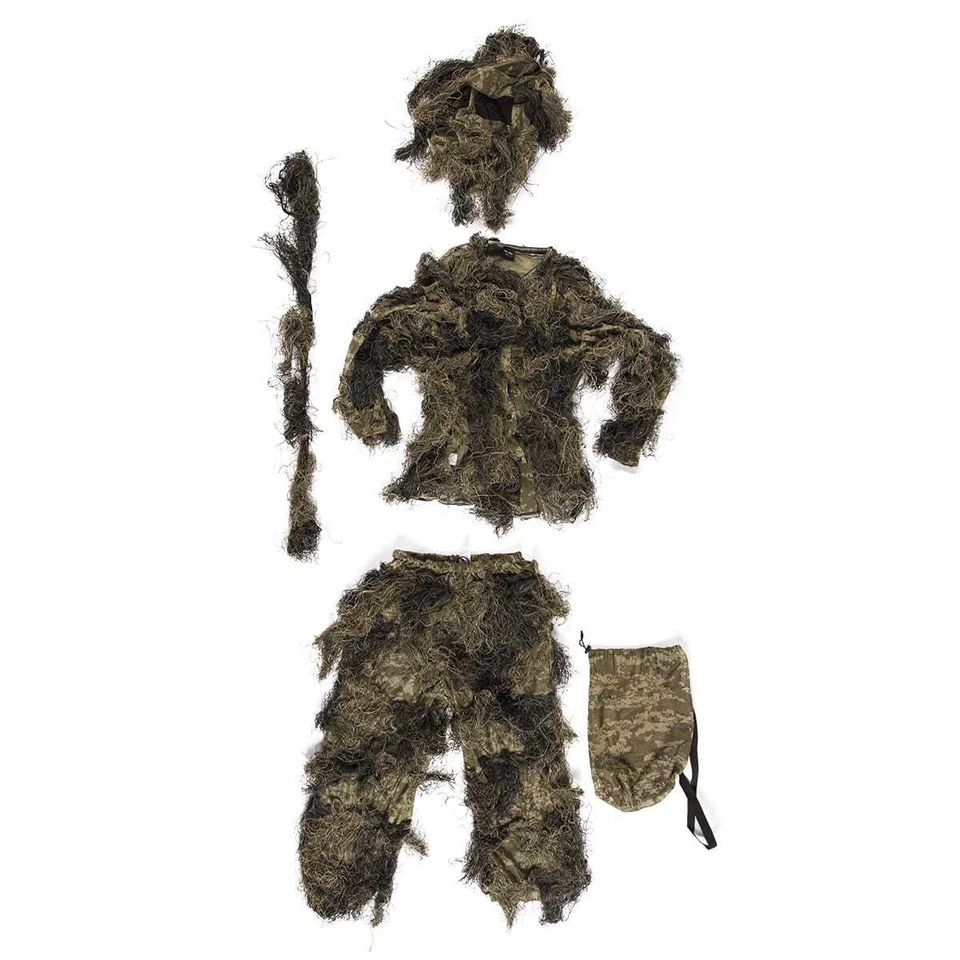 GHILLIE SUIT TARNANZUG ANTI FIRE WOODLAND JAGD PAINTBALL BW SCHARFSCHÜTZENANZUG - Bild 1 von 1