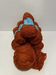 Dawn Odyssey Yarn 6 Skeins + 1 Ball Color 320 Burnt Orange 100% Kodel Polyester - Picture 1 of 8