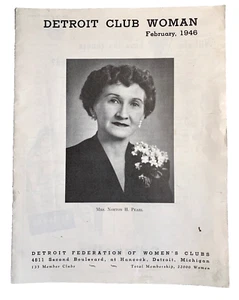 Detroit Club Woman Magazine February 1946 Detroit Federation of Women's Clubs - Bild 1 von 2