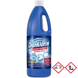 Dan Klorix Hygiene Reiniger Original mit Aktiv Chlor 1500ml 2er Pack - Bild 1 von 1