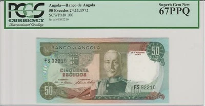 Angola 50 Escudos 1972 PCGS Gem New” 67PPQ - Image 1 of 4