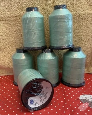Coats Emb Thread Bonded Nylon Glacier Blue NEW Lot Of 6 See Label For Info - Image 1 of 4