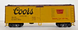 HO Scale Athearn Blue Box 40' Steel Ice Bunker Reefer Kit Coors Beer w/Box - Picture 1 of 7