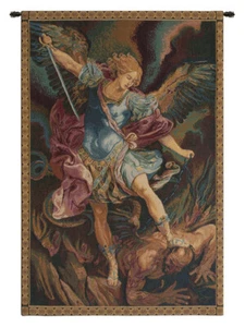 St. Michael italienischer Wandteppich Wandbild hängend für Wohnkultur (neu) - Bild 1 von 6