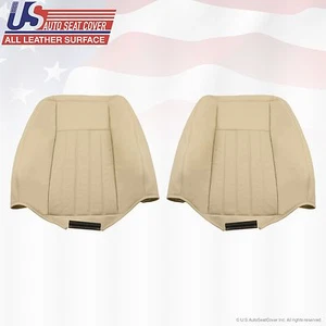 2005 2006 Lincoln Navigator Driver & Passenger Upper Back Leather Seat Cover TAN - Picture 1 of 12