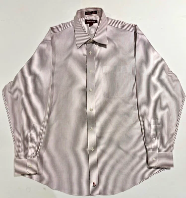 Nordstrom Mens Dress Shirt 16.5 - 33 Brown Striped - Image 1 of 4