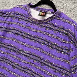 Vtg Hobie Shirt Mens XL Purple Skate Surf AOP Baggy Skater 90's USA Surfer - Picture 1 of 12