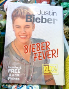 JUSTIN BIEBER FEVER FOLDER & 6 COLOR PRINTS MINUS BOOK - Picture 1 of 2