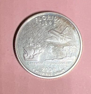 2004 S Silver Proof Florida State Quarter 90% Silver - Image 1 of 2