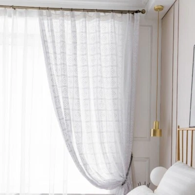 Вязание крючком окно занавески род карман и крюк двойного назначения драпировки богемное шторы панели - Изображение 1 из 4