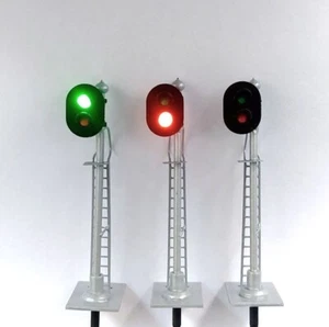 XY1-1-2 Block Signal TrafficTwo LED Lights Green Red HO Scale Model 3pcs RailWay - Picture 1 of 6
